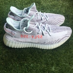 Yeezy 350 v2 blue tint